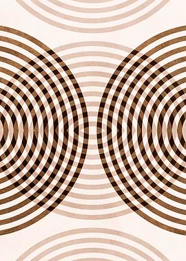 Abstract Brown Concentric Circle Pattern