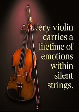 Violin Inspirational Quote Poster