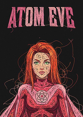 Atom Eve Scribble Art Portrait