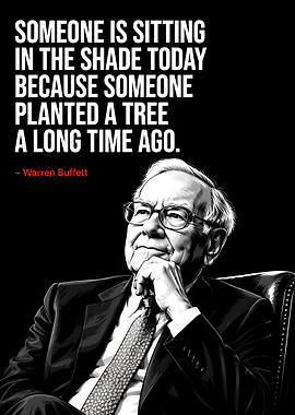 Warren Buffett Inspirational Quote Poster