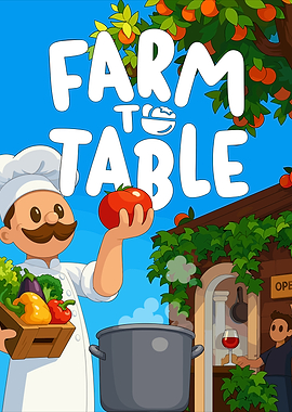 Farm to Table Chef Illustration