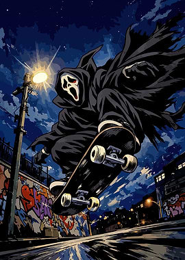 Ghostface Skater Night Ride