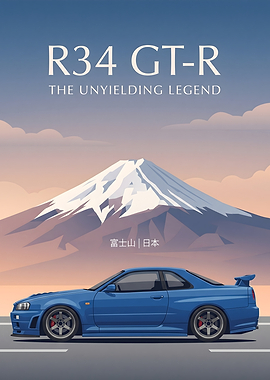 Nissan Skyline R34 GT-R Poster