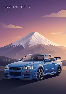 Nissan Skyline GT-R R34 Mount Fuji