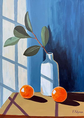 Still Life with Oranges and Vase