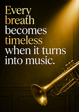 Timeless Music Trumpet Quote Poster