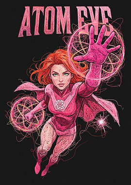 Atom Eve Scribble Art Portrait