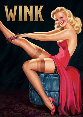 Vintage Pin-up Girl Poster