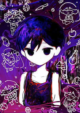 Omori Character Digital Art Illustration