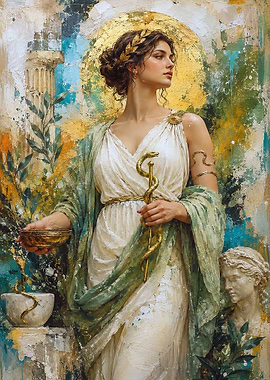 Hygieia Goddess of Health Painting