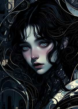 Ethereal Gothic Portrait of a Woman