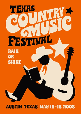 Texas Country Music Festival Poster