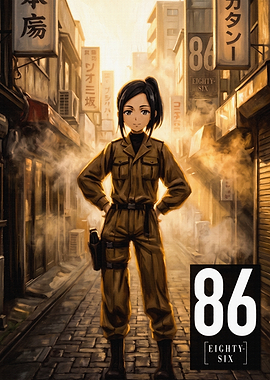 86 Eighty-Six Anime Character Illustration