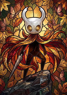 Hollow Knight Stained Glass Autumn Art