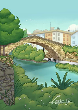 Puente de la Cárcel de Estella, Nararra, España
