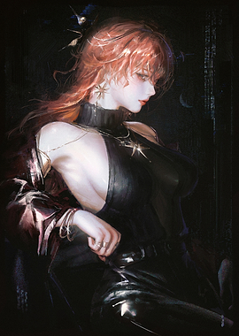 Elegant Woman with Red Hair