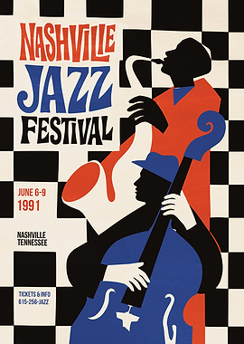 1991 Nashville Jazz Festival Poster