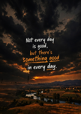 Inspirational Sunset Landscape Quote Poster