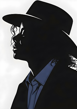 Michael Jackson Silhouette Portrait