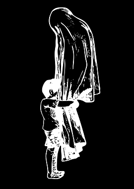 Child Hugging a Ghostly Figure