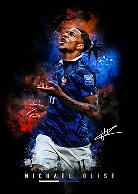Michael Olise France Football Poster