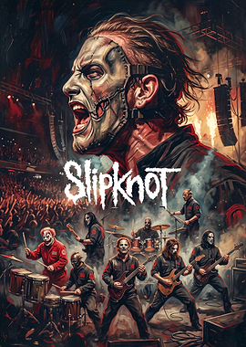 Slipknot Band Concert Poster Art