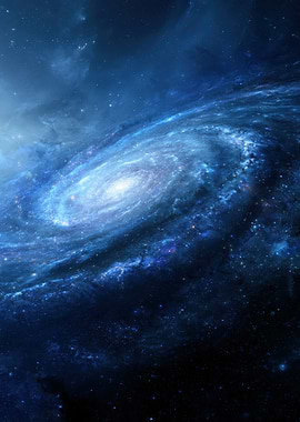 Stunning Blue Spiral Galaxy