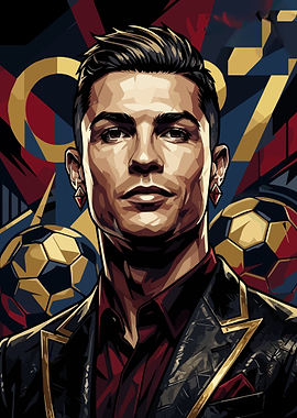 Cristiano Ronaldo Pop Art Portrait