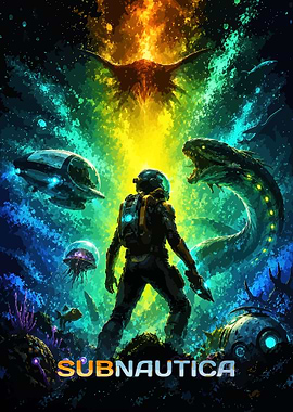 Subnautica Underwater Exploration Poster