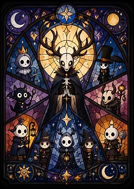 Stained Glass Fantasy Character Mosaic