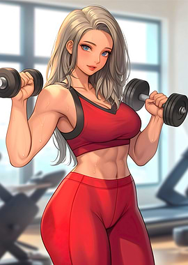 Gym Girl Anime Woman Hot