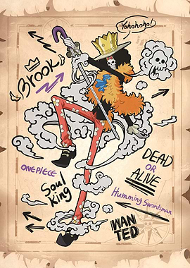 Humming Swordsman Brook Graphic Poster