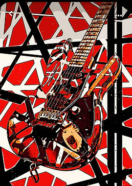 Eddie Van Halen Frankenstrat Guitar Art