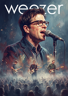 Weezer Concert Performance Poster
