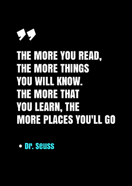 Dr. Seuss Inspirational Reading Quote