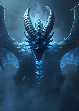 Majestic Blue Ice Dragon
