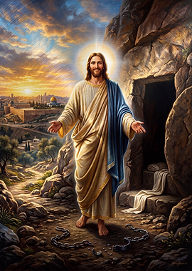 Jesus Christ Resurrected at the Tomb