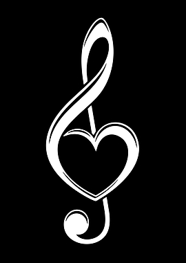 Treble Clef Heart Music Symbol