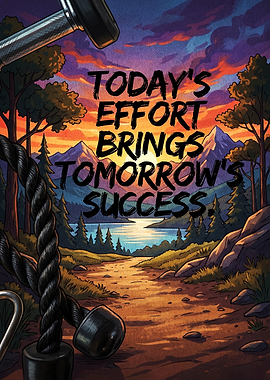Inspirational Fitness Landscape Poster
