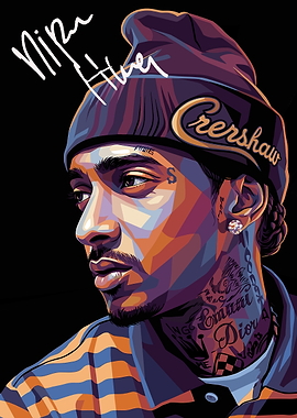 Nipsey Hussle Pop Art Portrait