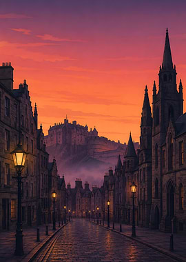 Edinburgh Castle at Sunset