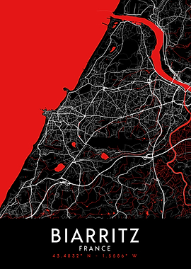 Biarritz Dark Map
