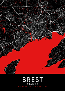 Brest Dark Map