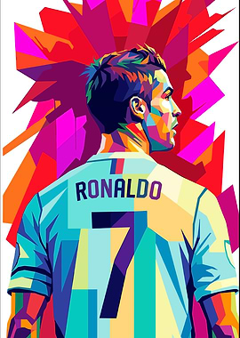 Cristiano Ronaldo WPAP Pop Art Portrait