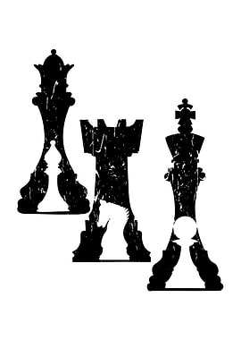 Chess Piece Silhouette Art
