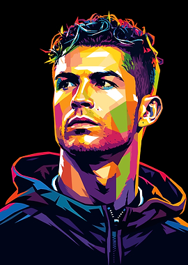 Cristiano Ronaldo WPAP Pop Art Portrait