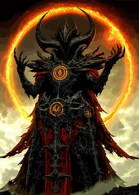 Dark Fantasy Armored Sorcerer