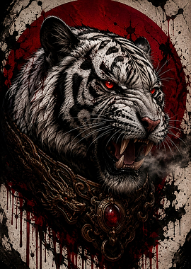 Dragon's Fang — White Tiger Metal Poster