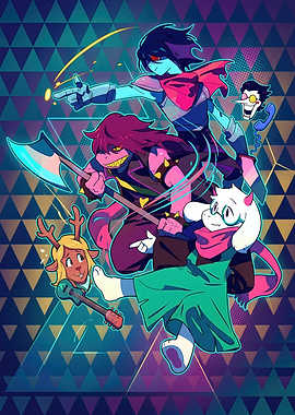 Deltarune Characters Dynamic Group Illustration