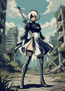 2B from NieR Automata